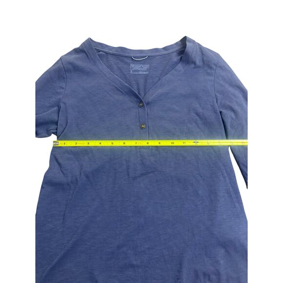 Patagonia Women’s S Henley Long Sleeve Shirt Blue Organic Cotton Casual Hiking - Picture 5 of 7
